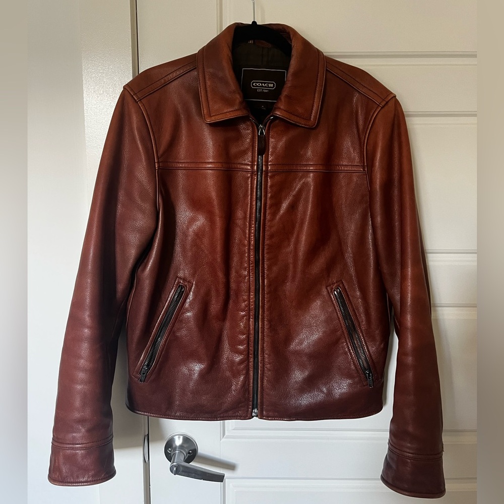 Coach Brown Leather Jacket